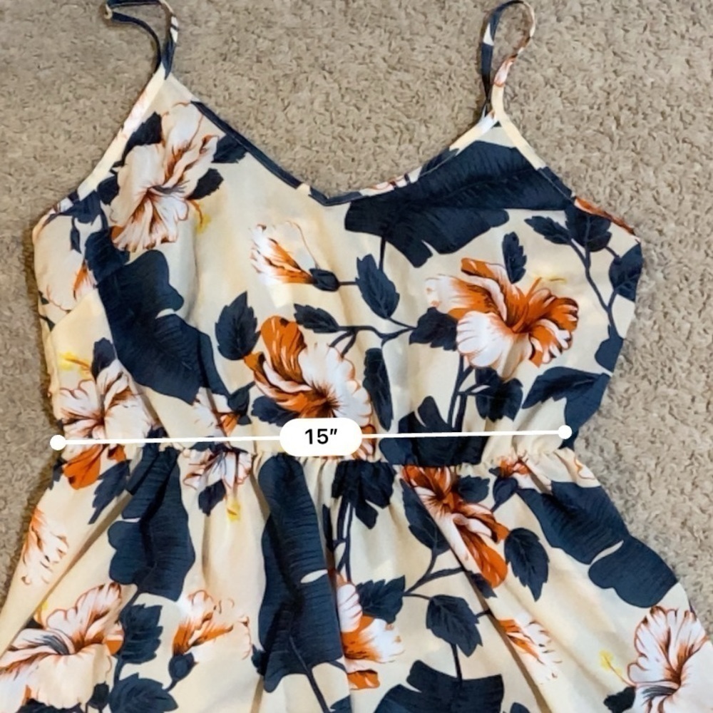Plus Floral Ruffle Hem Cami Top - Picture 4 of 6